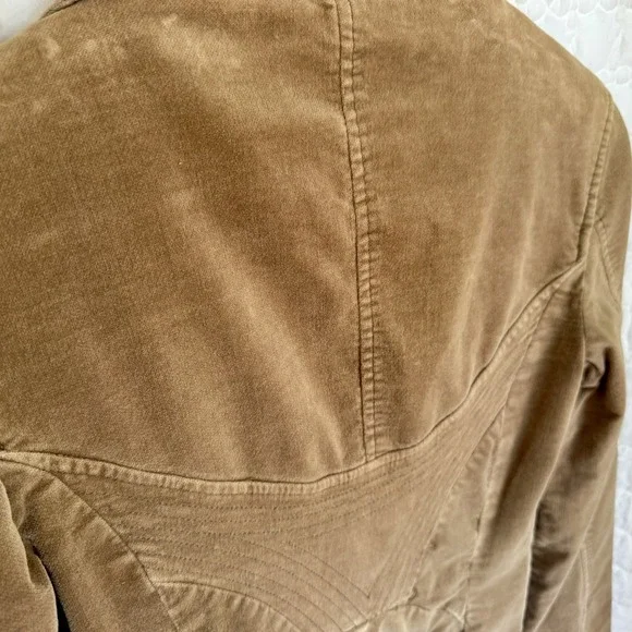 MNG Mango brown velvet-like jacket size Small - Picture 7 of 13